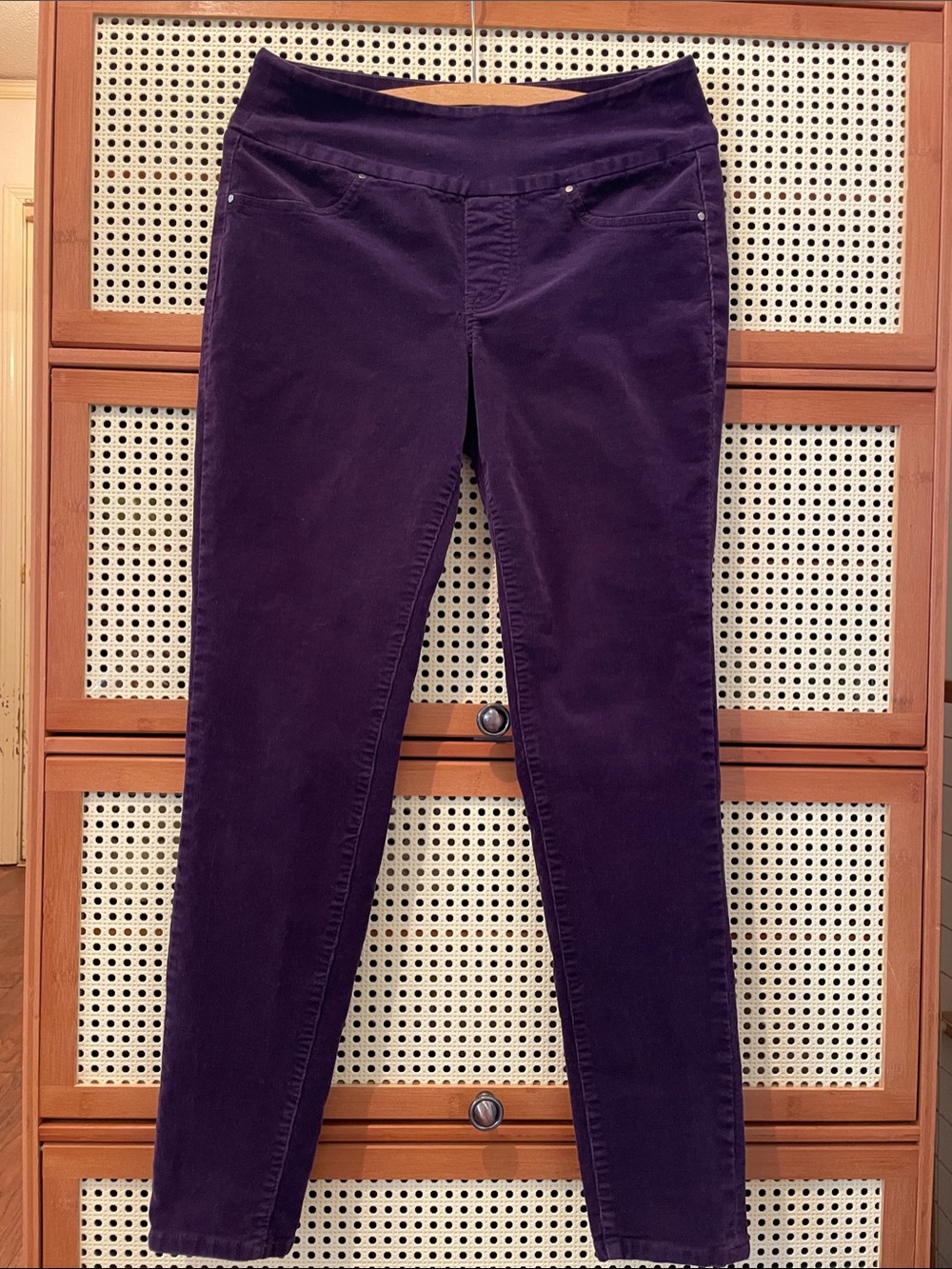 JAG Skinny Corduroy Pants in Deep Purple FLAW Custom Option Sz 6